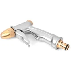 Gartenschlauchdüse, Robuste Hochdruck-Wasserdüse Aus 100 % Metall, 4 Modelle Für Den Garten, Rutschfester ABS-Griff