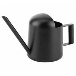 Mini-Gießkanne Aus Schwarzem Edelstahl, 300 Ml, Für Gartenpflanzen.