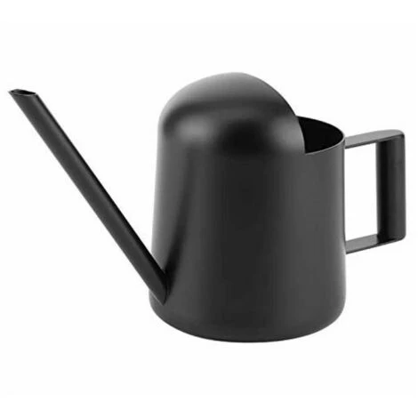 Mini-Gießkanne Aus Schwarzem Edelstahl, 300 Ml, Für Gartenpflanzen.