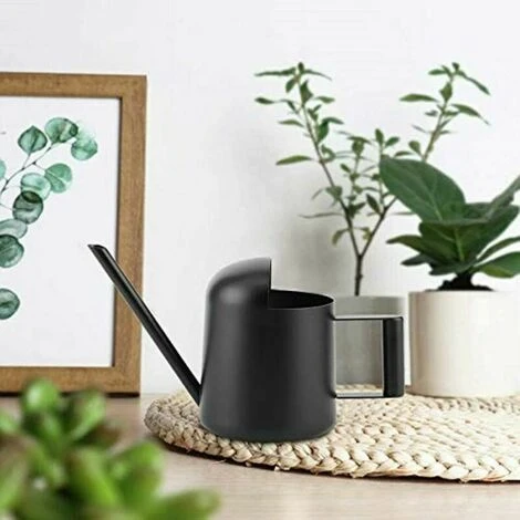Mini-Gießkanne Aus Schwarzem Edelstahl, 300 Ml, Für Gartenpflanzen. – Bild 2