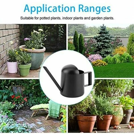 Mini-Gießkanne Aus Schwarzem Edelstahl, 300 Ml, Für Gartenpflanzen. – Bild 5