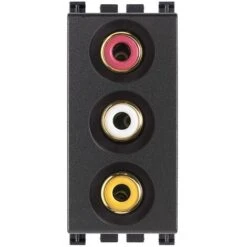 Presa Con 3 Connettori Rca Grigio VIMAR 19335