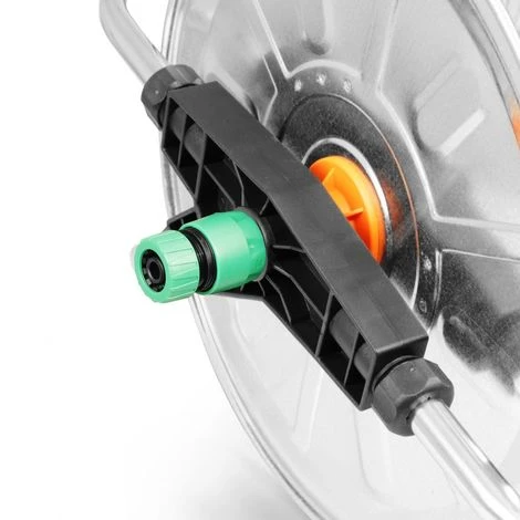 Metall Wand - Schlauchtrommel Schwenkbar Für 50 M - 1/2'' Schlauch – Bild 5