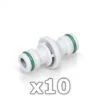 10 X Berlan 2-Wege Schlauchkupplung 1/2 Zoll -GREEN LINE-