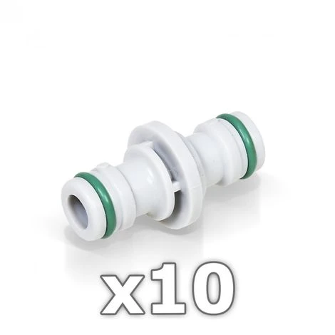 10 X Berlan 2-Wege Schlauchkupplung 1/2 Zoll -GREEN LINE-