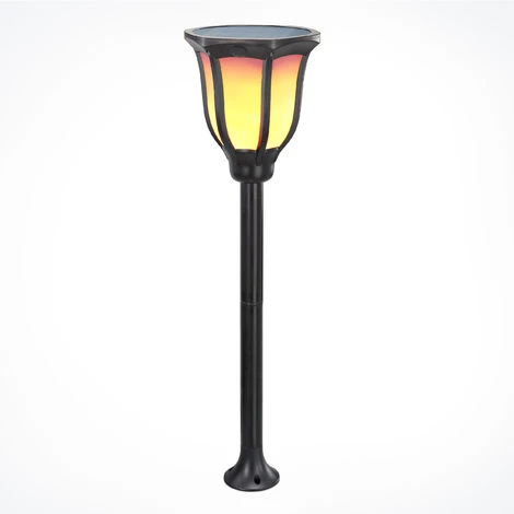 Solar Fackel 2er-Set Flammeneffekt Gartenfackel Solarlampe Garten Esotec 102495 – Bild 5