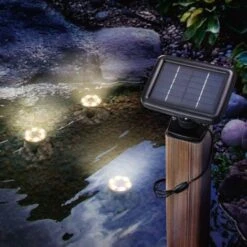 Solar Unterwasser LED Strahler Gartenteich Teichbeleuchtung Solarlampe 102149