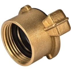 Messing Gewindestück 1 Zoll IG 33,3mm Schlauchstück Hahnverbinder GK-Kupplung