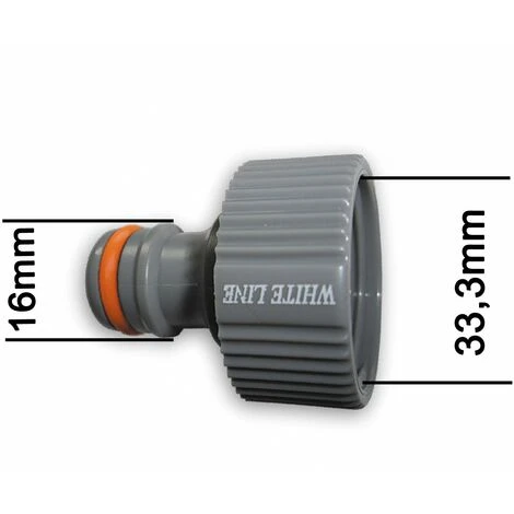 Kunststoff Steckkupplung 1 Zoll 33,3mm Hahnstück Hahnverbinder – Bild 4