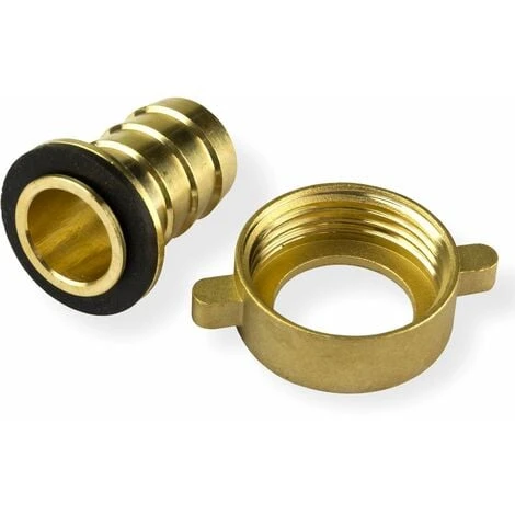 Messing Schlauchverschraubung 1 Zoll 33,3 X 25 Mm (1) 2-teilig Hahnverbinder – Bild 2