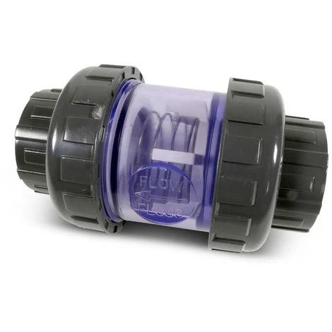 Rückschlagventil Mit Schauglas, D50 Muffe, Grau