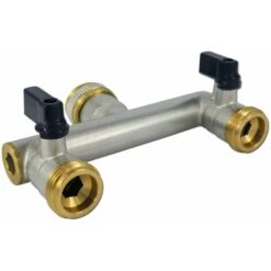 Wasserverteiler 2 Fach Messing 3/4 Zoll 2 Wege Verteiler Wasser