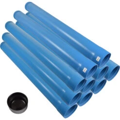 Agora-Tec® 4 Zoll Brunnenrohr-Set (10 Meter) Inkl. 2 M Filterrohr (SW 0,5mm) Und Bodenkappe