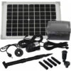 Agora-Tec® Solar Springbrunnen Teich - Pumpen - Set Mit Akku Und LED Licht 10W-BL-V2.0
