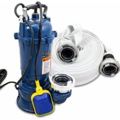 1100W Tauchpumpe Schmutzwasserpumpe Für Brunnen Zisterne Bewässern Garten Pool Bis 22800 Liter/h 2 Zoll Förderhöhe 10 Meter Inklusive 30 Meter Schlauch