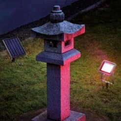 Solarstrahler RGB Bunt Flutlicht Solarleuchte LED Garten Deko Esotec 102703