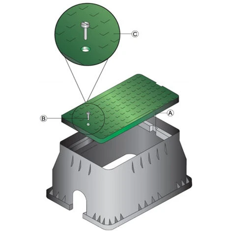 Jumbo Irrigationsventil Box, Grün, 64.0x49.6x30.5 Cm – Bild 4