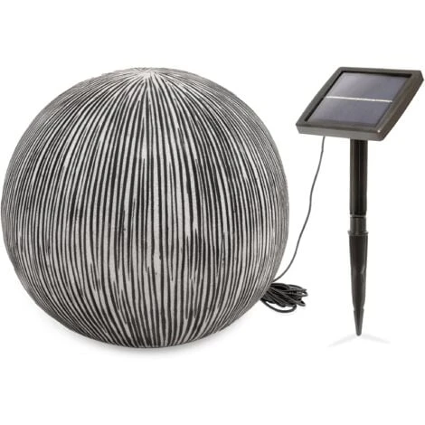 Solarkugel 26 Cm Sandstein Optik Solarleuchte Garten Deko LED Esotec 102676 – Bild 2