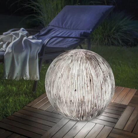 Solarkugel 26 Cm Sandstein Optik Solarleuchte Garten Deko LED Esotec 102676 – Bild 5