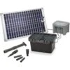 Solar Teichfilter Set 25/650 + Akku LED Solarpumpe Filter Gartenteich 101064