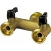 Wasserverteiler Aus Messing 2-Wege 2-Fach Mit Absperrhähnen Für Auslaufventile 1'
