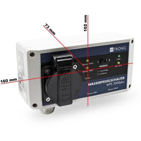 H-Tronic WPS 3000plus Elektronischer Füllstands-Differenzschalter Mit 2 Wassersensoren 3000W – Bild 3