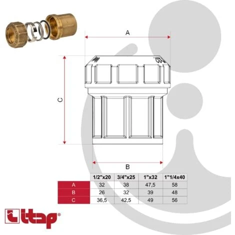 ITAP VX Messing-Klemmverbinder Mit IG 1/2 X Ø 20 Mm - Für PE-Rohr – Bild 3