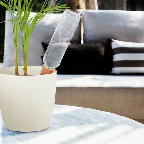 8 X Tonkegel Bewässerung, Bewässerungshilfe Für Pflanzen, 1,5 L Flaschen, Gießhilfe, HxBxT: 17 X 5,5 X 5 Cm , Terrakotta – Bild 2