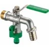 3/4" Zoll Doppelauslass Gartenhahn Kugelhahn Wasserhahn Schlaucharmatur
