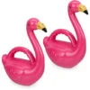 Relaxdays Gießkanne Flamingo, 2er Set, Deko Pflanzenkanne 1,8 L, Indoor, Kunststoffgießkanne HBT: 31 X 25 X 15 Cm, Pink
