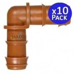 16 Mm Brauner Tropfbewässerungsbogen. 10 Einheiten