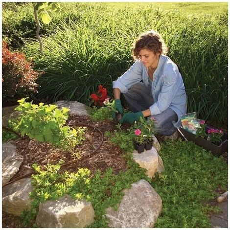 Selbstkompensierendes Rohr 16 Mm Bei 50 Cm Abstand Pro Tropfer, Braun 100 Meter – Bild 2