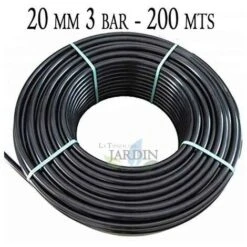 Landwirtschaftliches Polyethylenrohr 20 Mm 3 Bar 200 M Schwarz