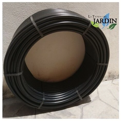 Landwirtschaftliches Polyethylenrohr 16 Mm 2,5 Bar 100 Meter Schwarz Ohne Tropfer – Bild 3