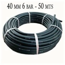 Landwirtschaftliches Polyethylenrohr 40 Mm 6 Bar 50 M Schwarz