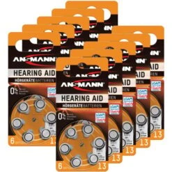 ANSMANN Hörgerätebatterien Typ 13 Testsieger 60 Stück, P13 ZL2 PR48 Mit 1,4V