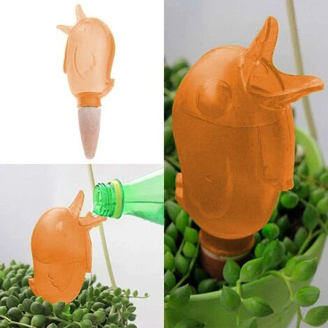 Spike Planter Tropfbewässerung Bewässerung Spikes Feuchte Wurzeln Für Eine Gesündere Selbstbewässernde Pflanze Automatische Tropfbewässerung Vogelreservoir --- 2 Stück --- Orange – Bild 4