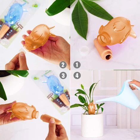 Spike Planter Tropfbewässerung Bewässerung Spikes Feuchte Wurzeln Für Eine Gesündere Selbstbewässernde Pflanze Automatische Tropfbewässerung Vogelreservoir --- 2 Stück --- Orange – Bild 5