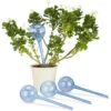 Relaxdays Bewässerungskugeln, 4er Set, 2 Wochen, Versenkbar, Topfpflanzen, Dosierte Bewässerung 250 Ml, Kunststoff, Blau
