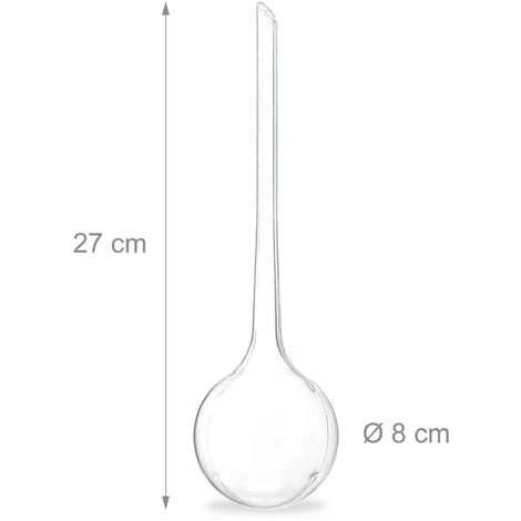 Relaxdays Bewässerungskugeln, 4er Set, Dosierte Bewässerung 250 Ml Für 2 Wochen, Versenkbar, Kunststoff, Transparent – Bild 4