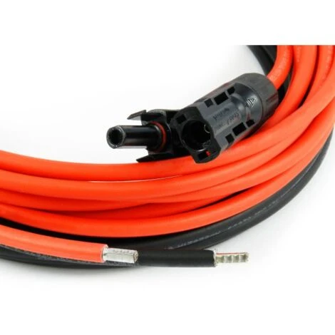 6mm² Profi-Verbindungskabel Für Laderegler Und Solarmodule Mit Stecker Und Adernhülse 1m - 6mm² – Bild 2