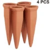 Plant Self-Watering Stakes For Indoor Outdoor Plants (4 Count) Terracotta Plant Watering Spikes For Recycled Wine Bottles, Stil 2