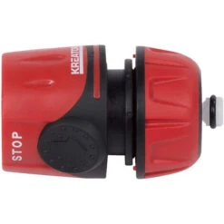 Verbindung 1/2 + Stopfunktion - KREATOR Wasserschlauch Verbindung Verbindungsstück Wasserstopp 1/2 12 Mm