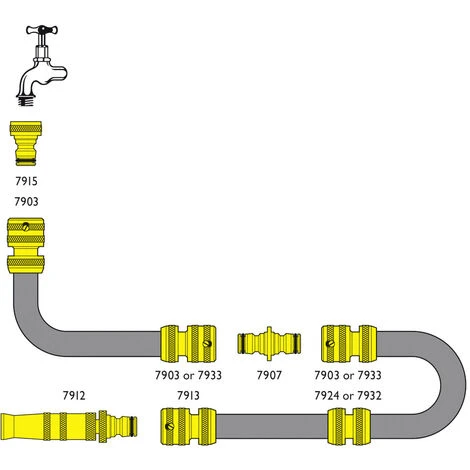 C.K G7919 Messing Wasserdieb Steckkupplung, 10 - 20 Mm – Bild 2
