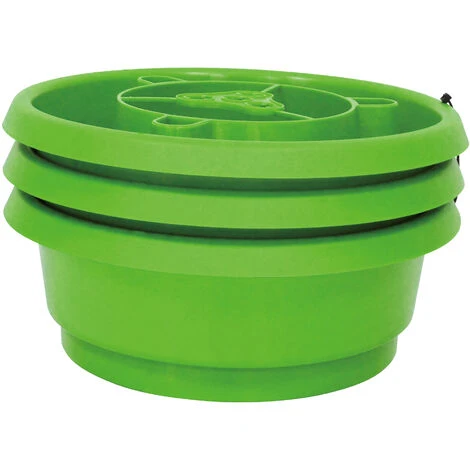 Dehner Bewässerungsring Mit Schneckenschutz, 3 Stück, Je Ø 24 Cm, Höhe 9 Cm, Kunststoff, Grün – Bild 2