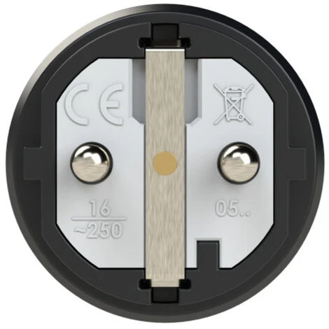PCE 0511-sr Schutzkontaktstecker Gummi, Thermoplast 250 V Schwarz, Rot IP54 – Bild 2