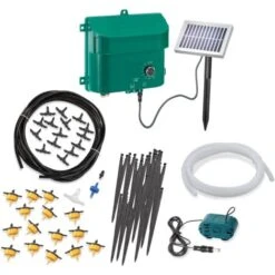 Solar Bewässerungssystem Waterdrops Komplettset Pflanzenbewässerung Mit 15 Sprinklern Esotec 101100