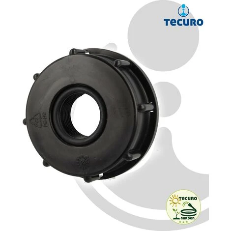 Tecuro IBC Adapter Anschlusskappe Mit Grobgewinde S60 X 6 Und Innengewinde 1/2 Zoll, HDPE – Bild 2