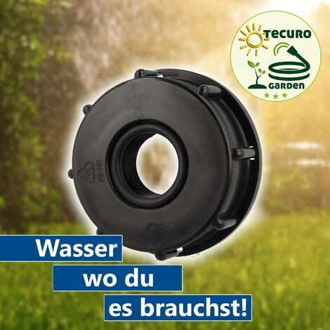 Tecuro IBC Adapter Anschlusskappe Mit Grobgewinde S60 X 6 Und Innengewinde 1/2 Zoll, HDPE – Bild 3
