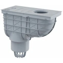 Regenrohrablauf Regensinkkasten Senkrecht Grau Dachrinnenablauf Regenwasser Einlauf Ø80-125mm Ablauf DN110 Mm